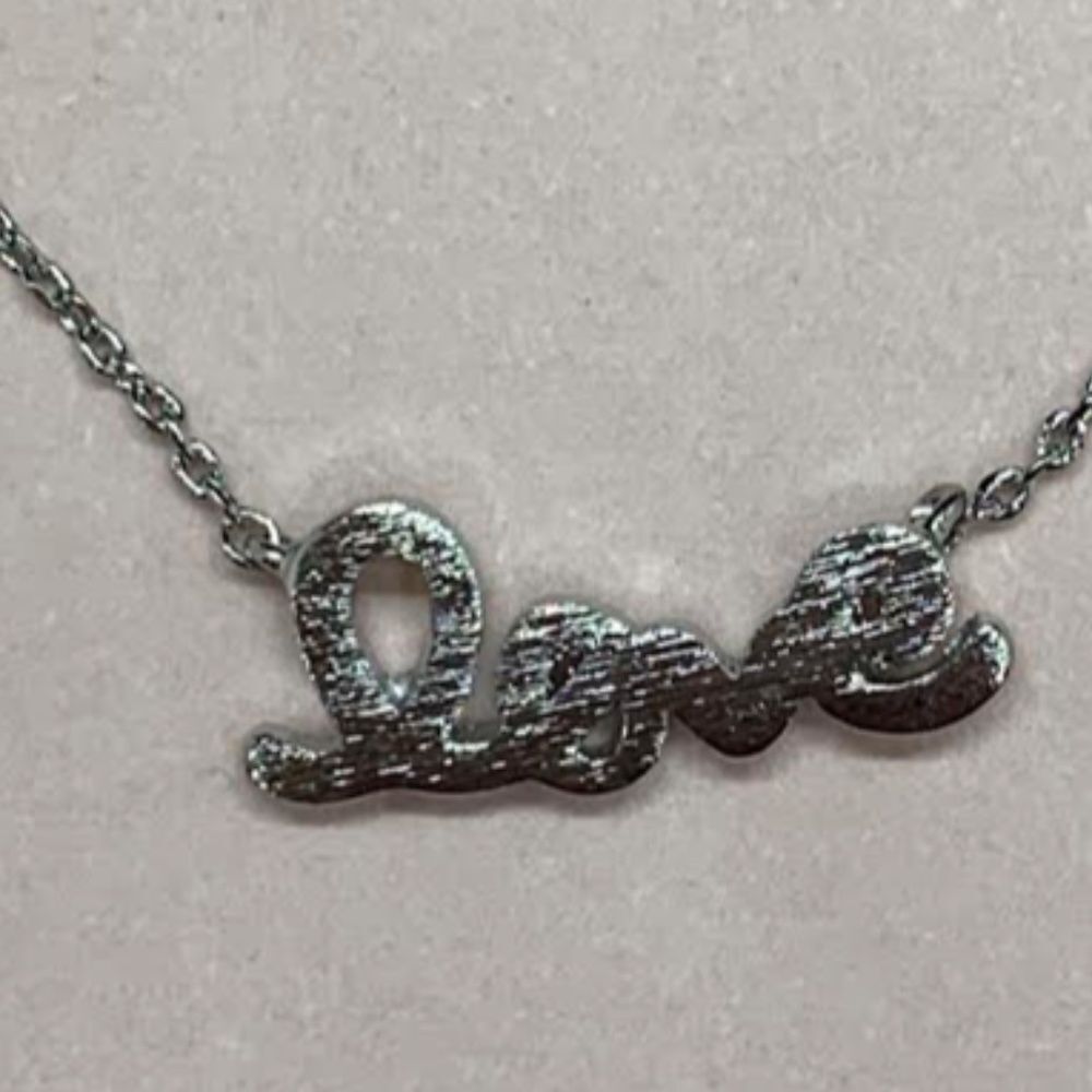 Love Silver Necklace